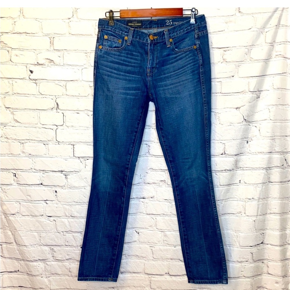 J. Crew Vintage Straight Blue Jeans Size 25 Regular EUC